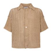 Beige Polo Shirt Stijlvol Ontwerp Bonsai , Beige , Heren