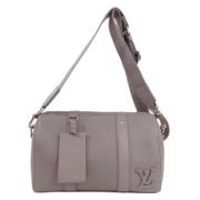 Pre-owned Leather shoulder-bags Louis Vuitton Vintage , Gray , Dames