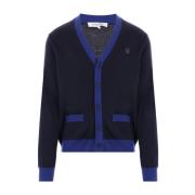 Blauwe Gebreide Kleding voor Mannen Aw24 Maison Kitsuné , Blue , Heren