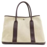 Pre-owned Fabric totes Hermès Vintage , White , Dames