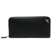 Pre-owned Leather wallets Prada Vintage , Black , Dames