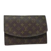 Pre-owned Canvas clutches Louis Vuitton Vintage , Brown , Dames