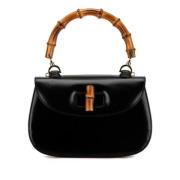 Pre-owned Leather handbags Gucci Vintage , Black , Dames