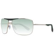 Gouden Heren Zonnebril Rechthoekig Verloop Groene Lenzen WEB Eyewear ,...