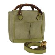 Pre-owned Suede gucci-bags Gucci Vintage , Green , Dames