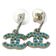 Pre-owned Metal earrings Chanel Vintage , Gray , Dames