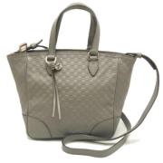 Pre-owned Leather gucci-bags Gucci Vintage , Gray , Dames