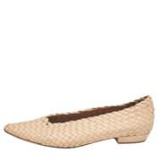 Pre-owned Leather flats Bottega Veneta Vintage , Beige , Dames