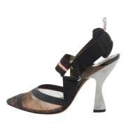 Pre-owned Canvas heels Fendi Vintage , Black , Dames