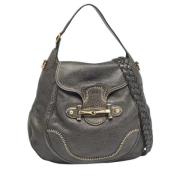 Pre-owned Leather handbags Gucci Vintage , Gray , Dames