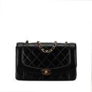 Pre-owned Leather shoulder-bags Chanel Vintage , Black , Dames