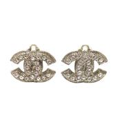 Pre-owned Metal earrings Chanel Vintage , Gray , Dames