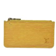 Pre-owned Leather wallets Louis Vuitton Vintage , Yellow , Dames