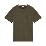 Korte Mouw Structuur T-shirt Anerkjendt , Green , Heren