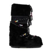 Eco Fur Icon Laarzen Moon Boot , Black , Dames