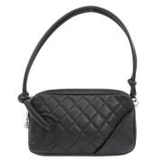 Pre-owned Leather handbags Chanel Vintage , Black , Dames