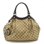 Pre-owned Canvas gucci-bags Gucci Vintage , Brown , Dames