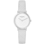 Wit Dames Klassiek Elegant Leren Horloge Pierre Cardin , White , Dames