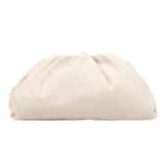 Pre-owned Leather pouches Bottega Veneta Vintage , White , Dames