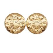 Pre-owned Metal earrings Chanel Vintage , Yellow , Dames