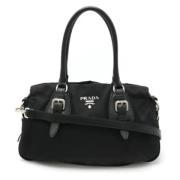 Pre-owned Leather totes Prada Vintage , Black , Dames