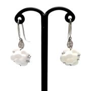 Pre-owned White Gold earrings Chanel Vintage , Gray , Dames