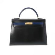 Pre-owned Leather handbags Hermès Vintage , Black , Dames