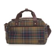 Textiel Tartan Tas met Ritssluiting Barbour , Green , Heren