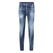 Heritage Rammendo Biker Jeans Dsquared2 , Blue , Heren