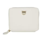 Stijlvolle rits rondom leren portemonnee Pinko , White , Dames