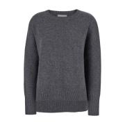 Grijze Cashmere Sweater U-Hals Lisa Yang , Gray , Dames