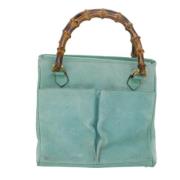 Pre-owned Suede gucci-bags Gucci Vintage , Blue , Dames