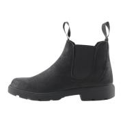 Zwarte Nubuck Elastische Laars Nature Footwear , Black , Dames