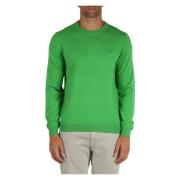 Merino Wol Katoen Geborduurde Sweater Sun68 , Green , Heren