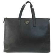 Pre-owned Leather totes Prada Vintage , Black , Dames