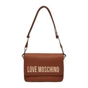 Stijlvolle PU Handtas Jc4023Pp1Lkd Love Moschino , Brown , Dames