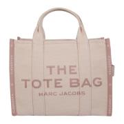 Jacquard Patroon Stof Shopper Tas Marc Jacobs , Pink , Dames