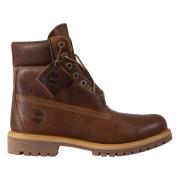 Waterdichte Leren Laarzen Timberland , Brown , Heren