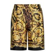 Zijden Shorts Versace , Yellow , Heren