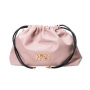 Zachte Nappa Leren Pouch Tas N21 , Pink , Dames