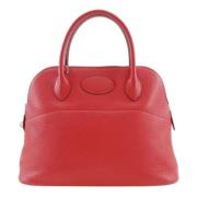 Pre-owned Leather handbags Hermès Vintage , Red , Dames