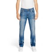 Blauwe Jeans met Rits voor Mannen GAS , Blue , Heren