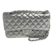 Pre-owned Leather chanel-bags Chanel Vintage , Gray , Dames