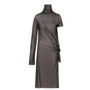 Stijlvolle Asymmetrische Midi Jurk Maison Margiela , Black , Dames