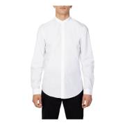 Witte Mandarin Kraag Katoenen Overhemd Antony Morato , White , Heren