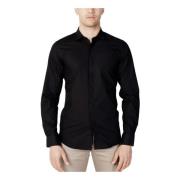 Zwarte Button-Up Shirt Lente/Zomer Antony Morato , Black , Heren