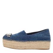 Pre-owned Denim flats Miu Miu Pre-owned , Blue , Dames