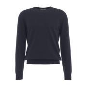 Merino Cashmere Crew Neck Pullover Gender , Blue , Heren