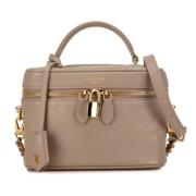 Pre-owned Leather handbags Louis Vuitton Vintage , Beige , Dames