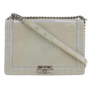 Pre-owned Leather chanel-bags Chanel Vintage , White , Dames